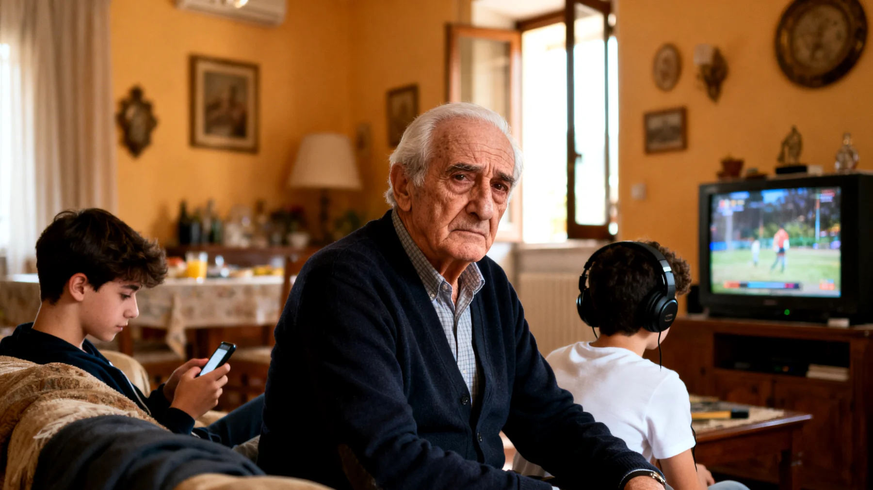 Il nonno fatica a far rispettare regole e limiti agli adolescenti, che tendono a ignorarli o a metterli continuamente alla prova, approfittando della sua naturale indulgenza e del suo desiderio di mantenere un rapporto sereno con loro."