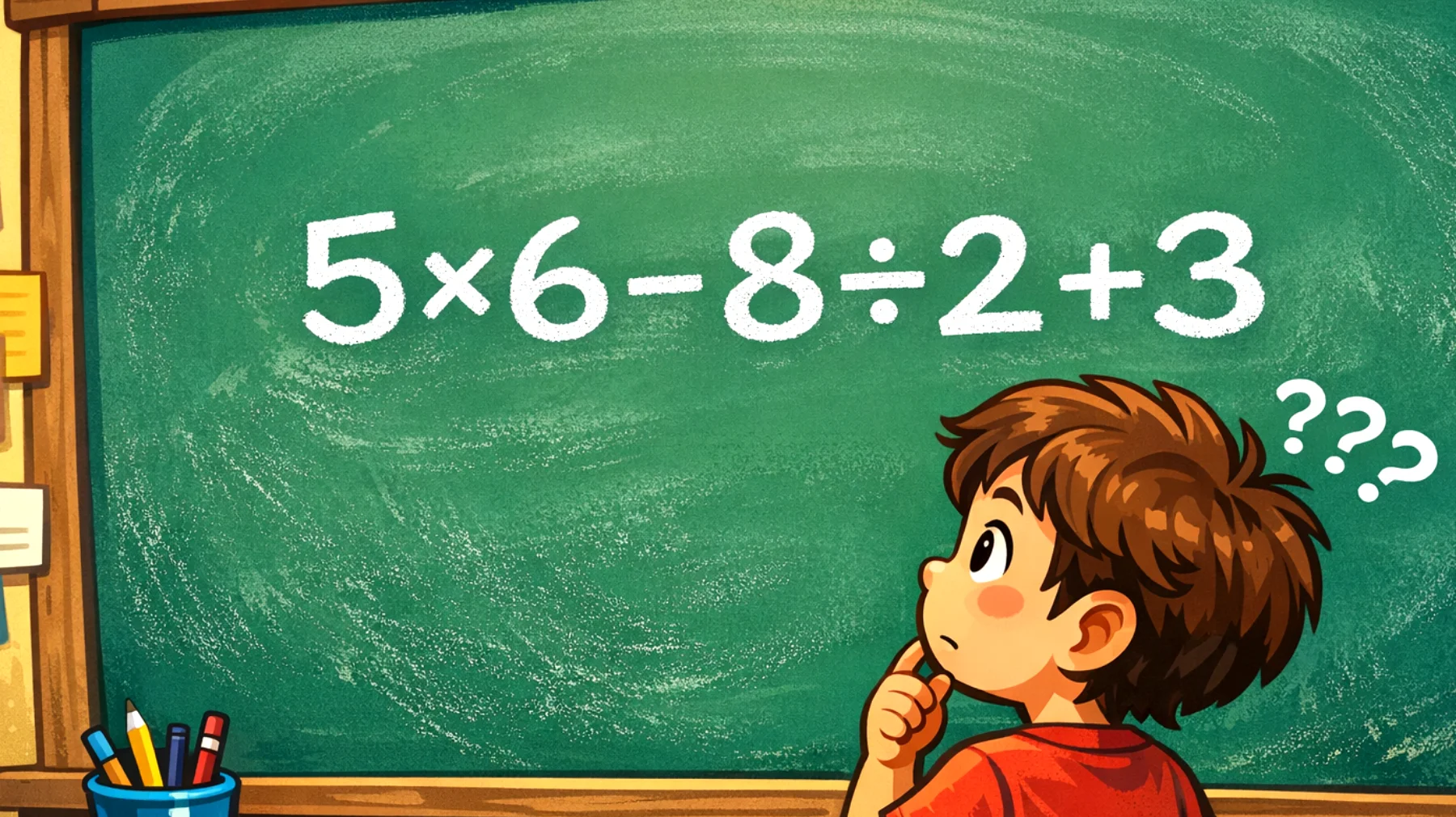 Quanto fa 5×6−8÷2+3? Il 90% delle persone sbaglia questo calcolo (solo i più intelligenti rispondono subito)"