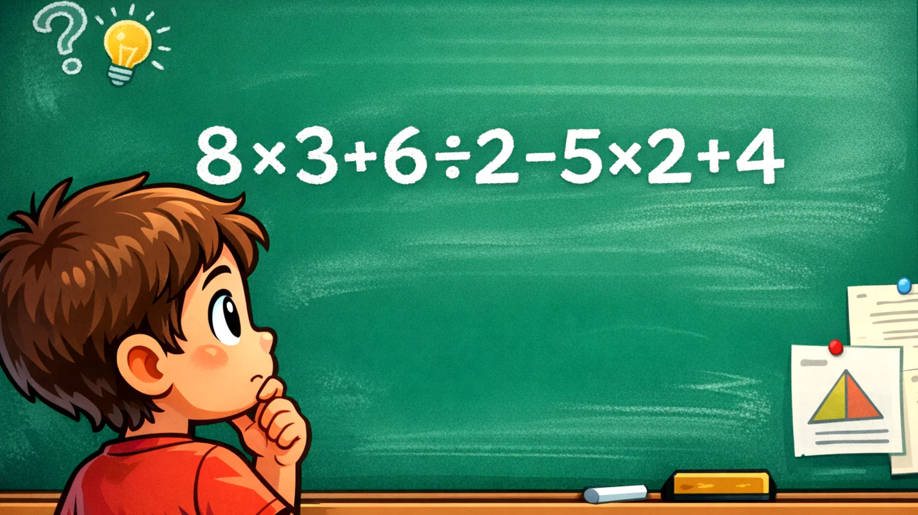 Quanto fa 8×3+6÷2-5×2+4? Il 90% sbaglia: solo le menti davvero brillanti trovano la risposta giusta"