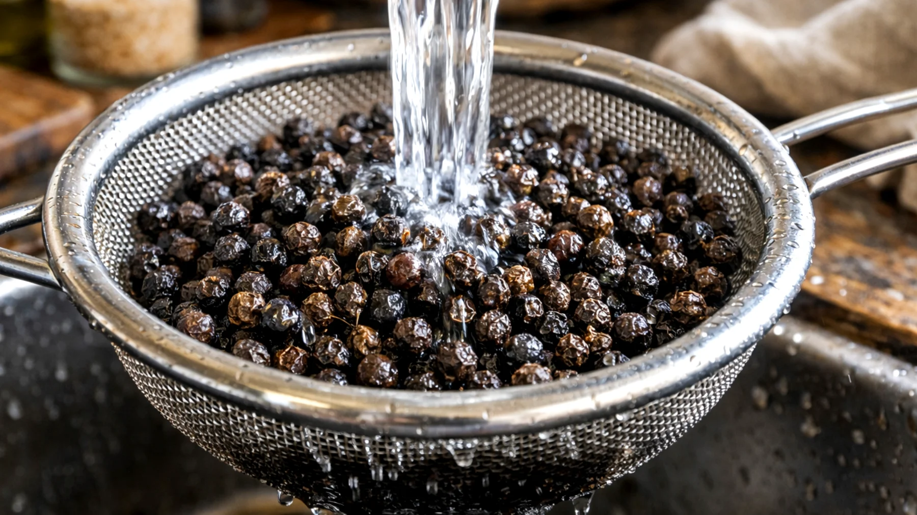 Come pulire e lavare correttamente il pepe nero per eliminare impurità e polvere prima di macinarlo o utilizzarlo in cucina"