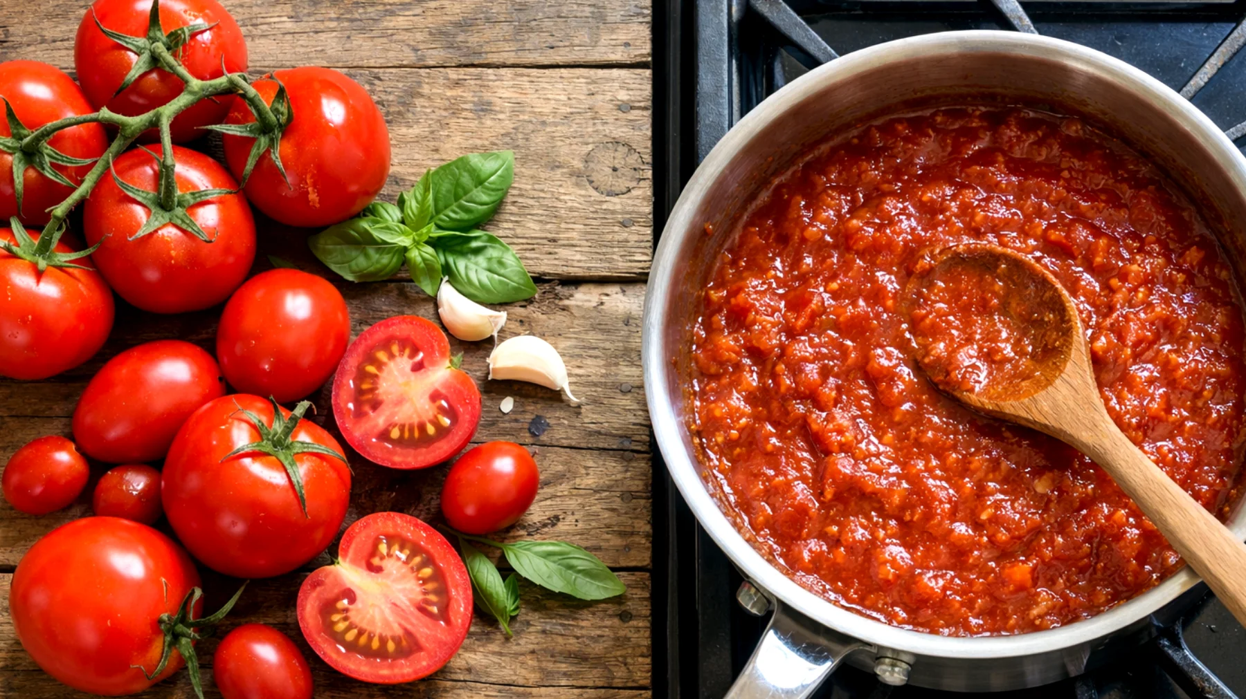 Perché i pomodori sono migliori dei pomodori in scatola (passata, polpa o concentrato) per preparare sughi e ricette fatte in casa"